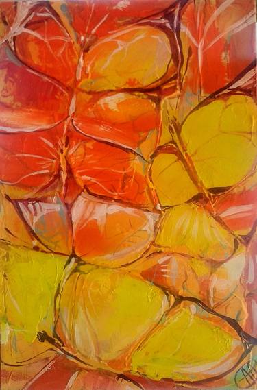 butterflies in the stomach impasto oil painting thumb