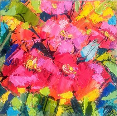 Original Abstract Floral Paintings by Alina Skorokhod