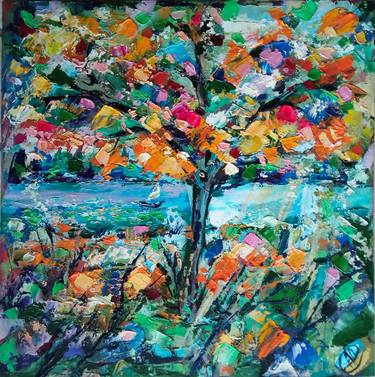 Original Abstract Tree Paintings by Alina Skorokhod