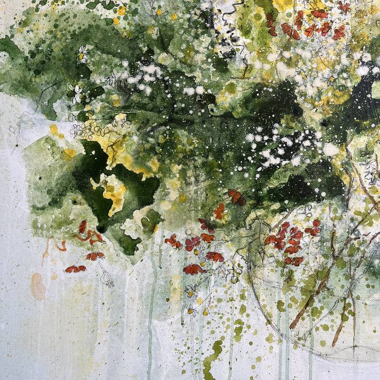 Original Romanticism Floral Painting by Marloes Wijtsma