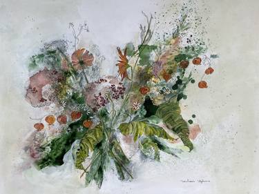 Original Abstract Expressionism Botanic Paintings by Marloes Wijtsma