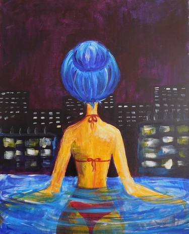 Original Figurative Women Paintings by abby Hunt