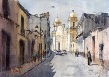 Print of Figurative Cities Paintings by VICTOR DORIA