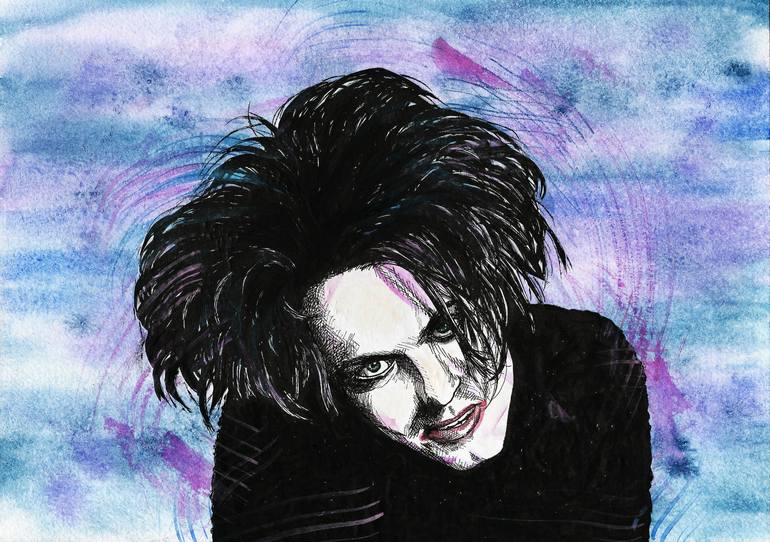 Robert Smith of The Cure Drawing by Paula Hightower | Saatchi Art