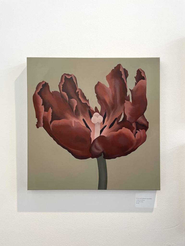 Original Figurative Floral Painting by Yoojin Shin