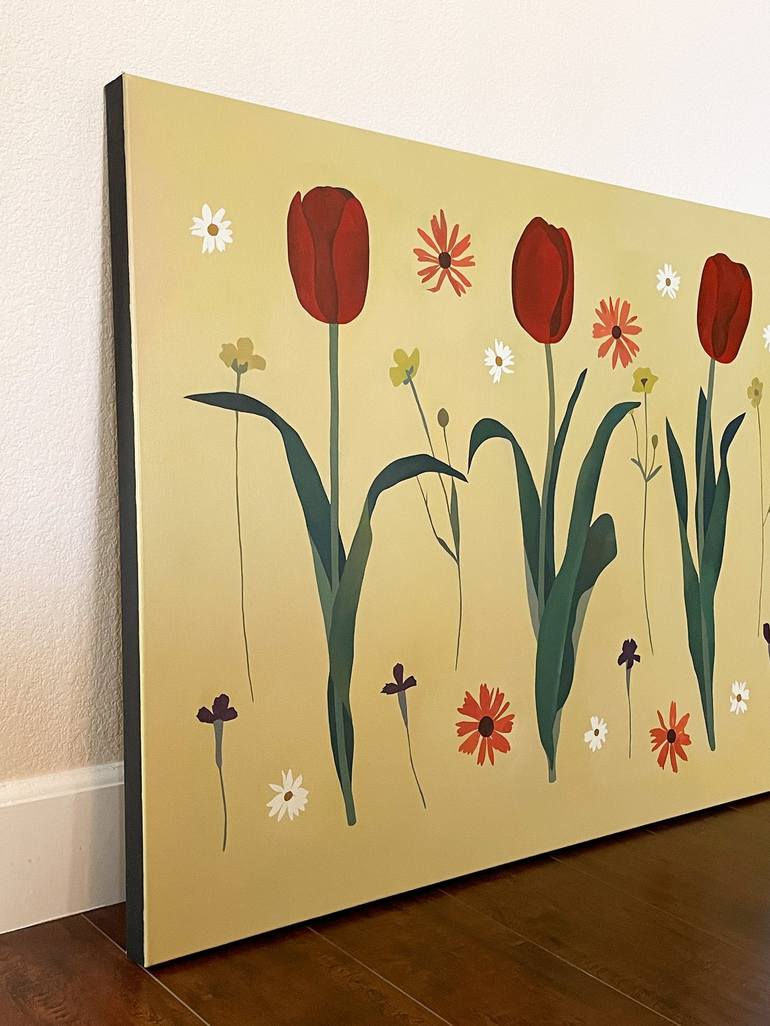 Original Modern Floral Painting by Yoojin Shin