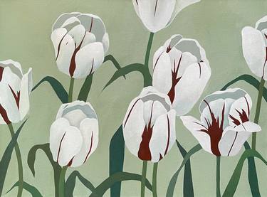 Saatchi Art Artist Yoojin Shin; Painting, “Rembrandt Tulips (2021)” #art