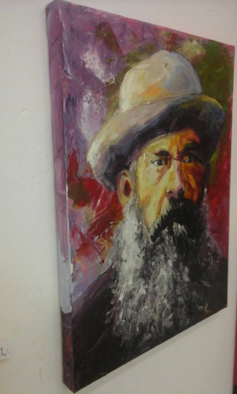 Original Expressionism Portrait Painting by Evi Panteleon painter