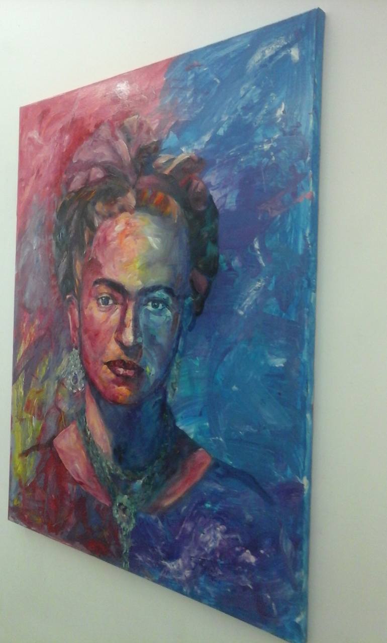 Original Expressionism Portrait Painting by Evi Panteleon painter