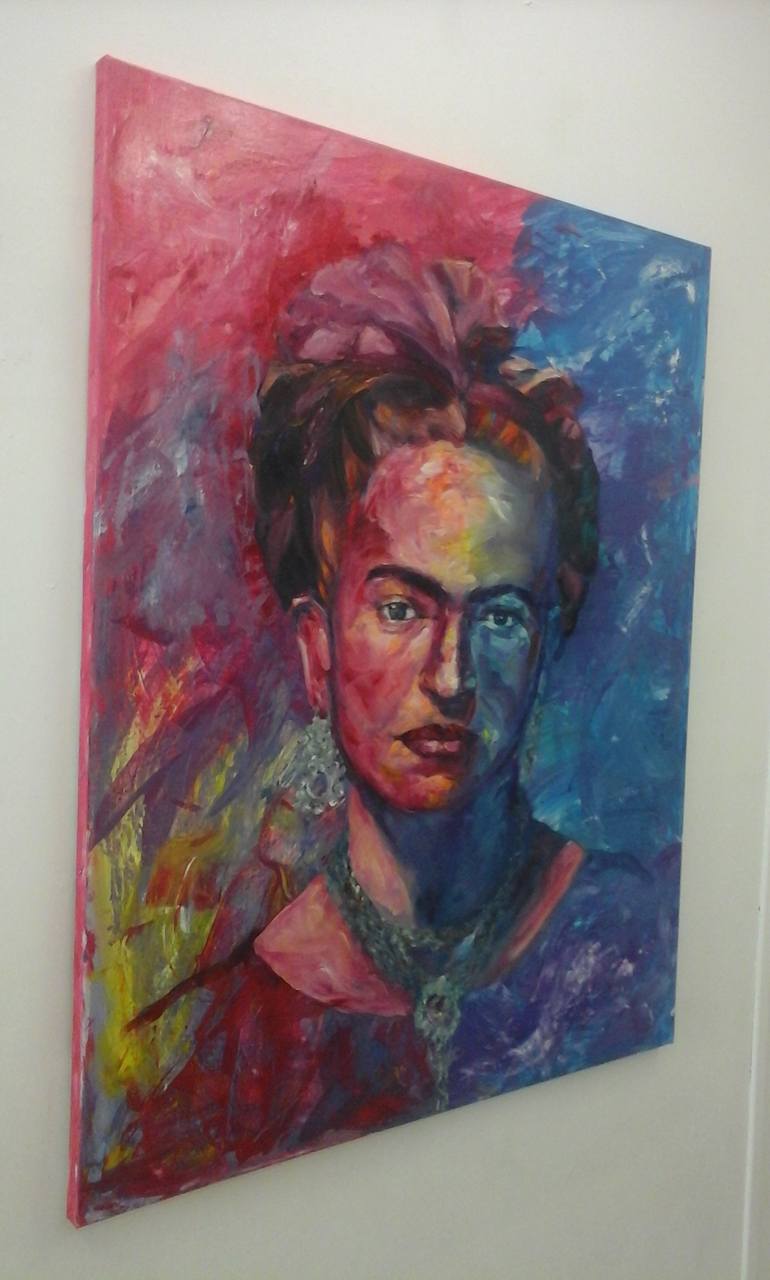 Original Expressionism Portrait Painting by Evi Panteleon painter