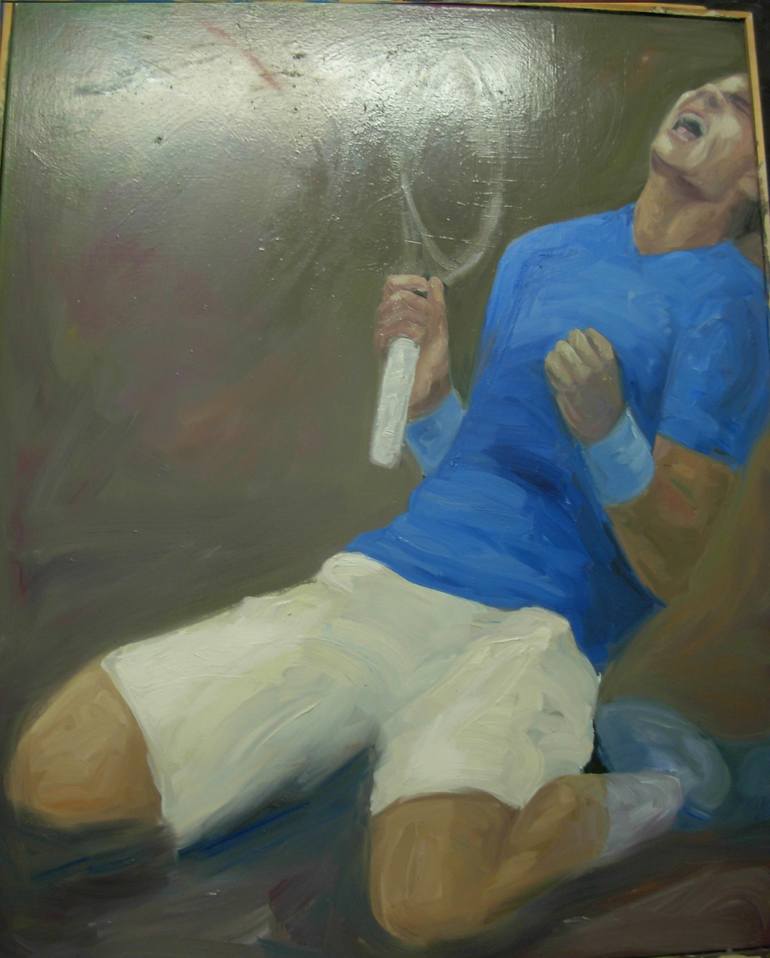 Original Expressionism Sport Paintings by Evi Panteleon Painter