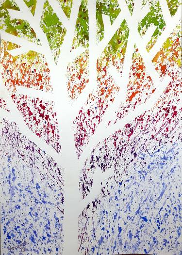 Print of Figurative Tree Paintings by Fauzi Chairani