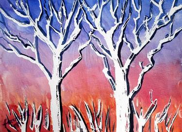 Print of Tree Paintings by Fauzi Chairani