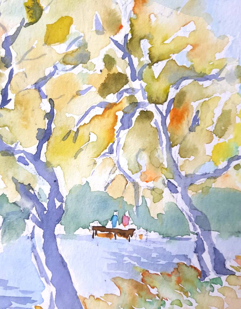 Original Impressionism Landscape Painting by Fauzi Chairani