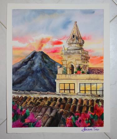 Print of Art Deco Architecture Paintings by Ariana Tero