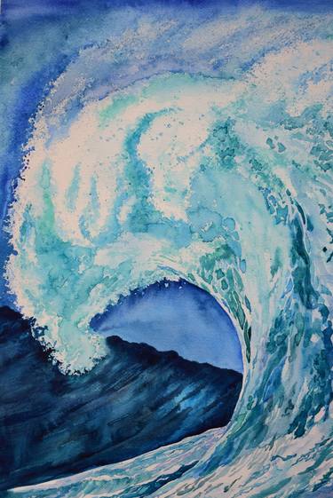 Print of Expressionism Seascape Paintings by Ariana Tero