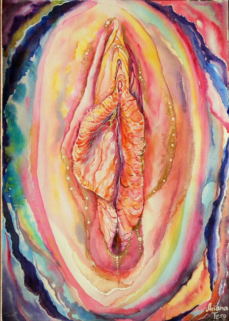 Body paint on vagina