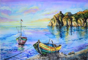 Original Impressionism Seascape Paintings by Ariana Tero