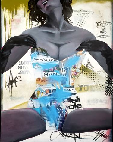 Original collage Popular culture Painting by tanya torossian