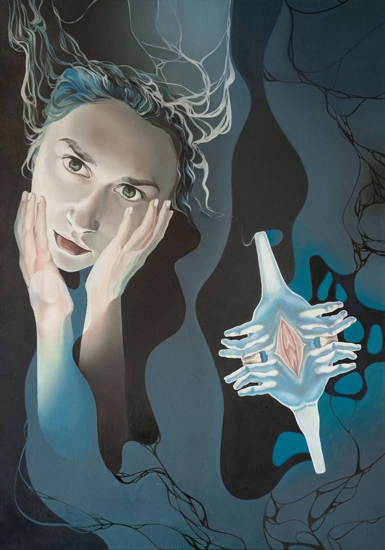 Drowned Maiden Painting By Yuliia Mykhaliuk | Saatchi Art