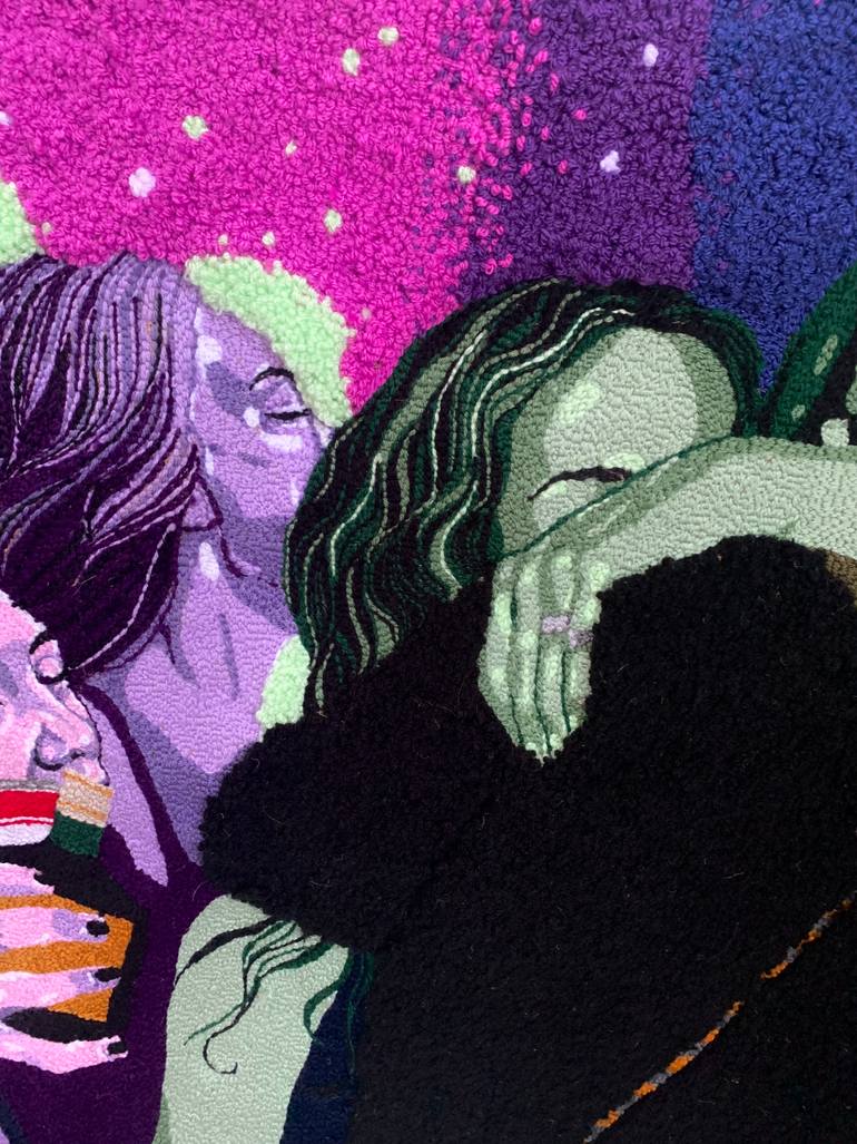 Original Figurative People Mixed Media by Llinos Owen