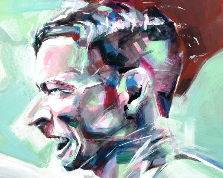 Original Expressionism People Painting by Dionisis Tsasis