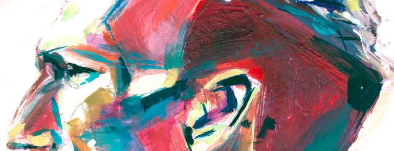 Original Expressionism People Painting by Dionisis Tsasis