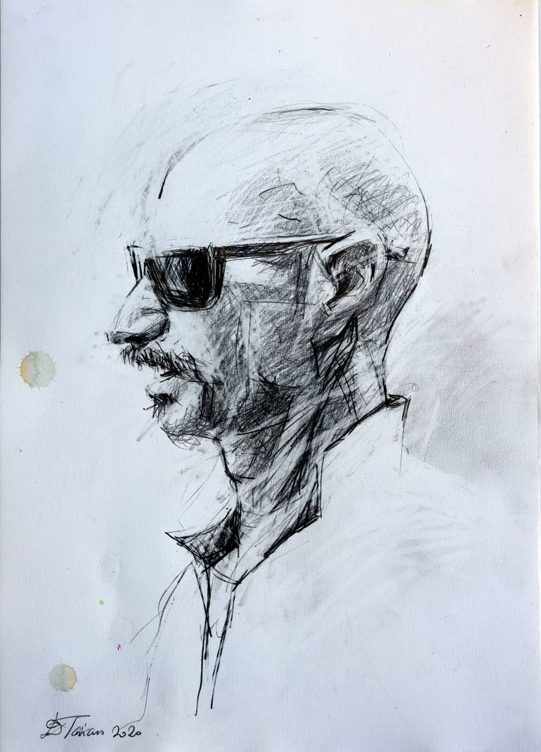 Original Expressionism People Painting by Dionisis Tsasis
