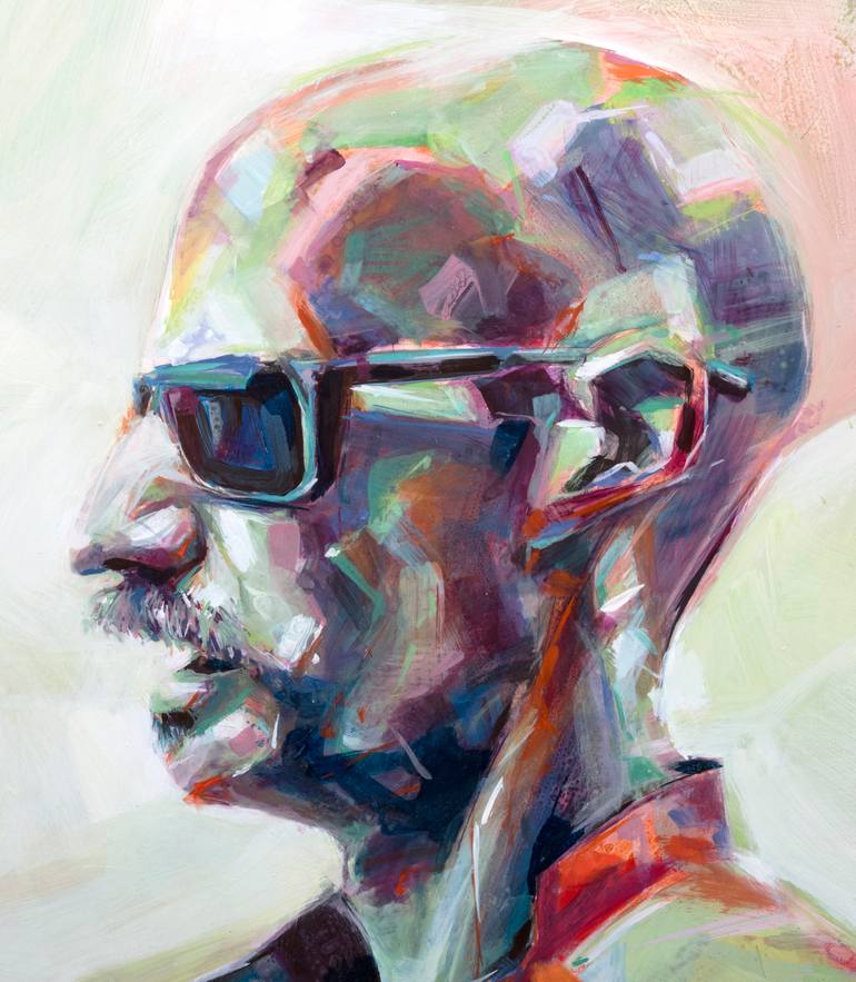 Original Expressionism People Painting by Dionisis Tsasis
