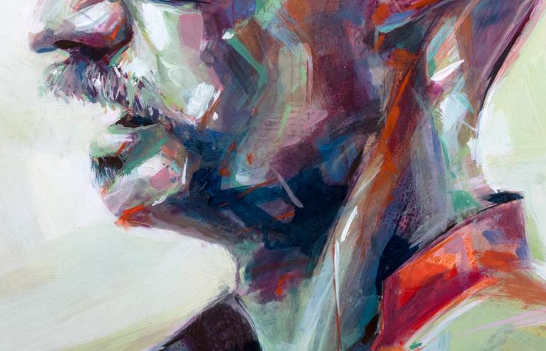Original Expressionism People Painting by Dionisis Tsasis