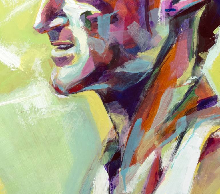 Original Expressionism People Painting by Dionisis Tsasis