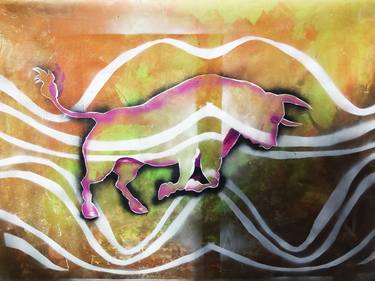 Original Art Deco Animal Paintings by Nasser Moreno