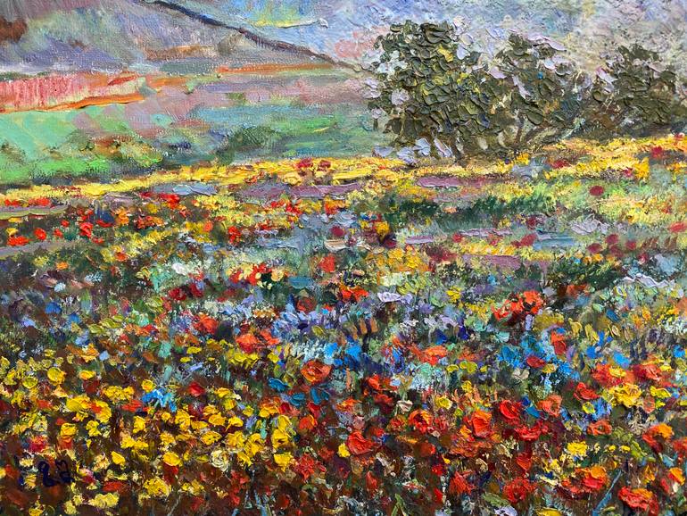 Original Impressionism Landscape Painting by Zurab Sharvadze