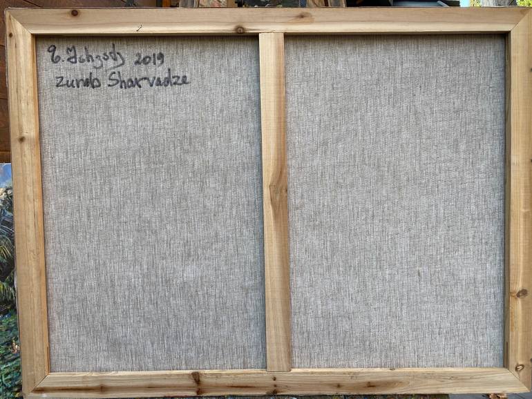 Original Impressionism Garden Painting by Zurab Sharvadze