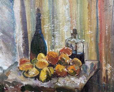 Print of Expressionism Still Life Paintings by Zurab Sharvadze