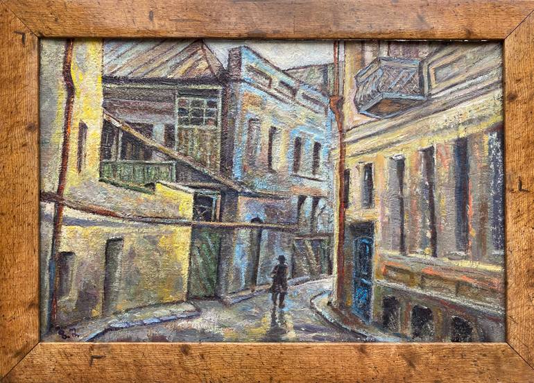 Original Expressionism Cities Painting by Zurab Sharvadze