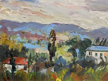 Print of Landscape Paintings by Zurab Sharvadze