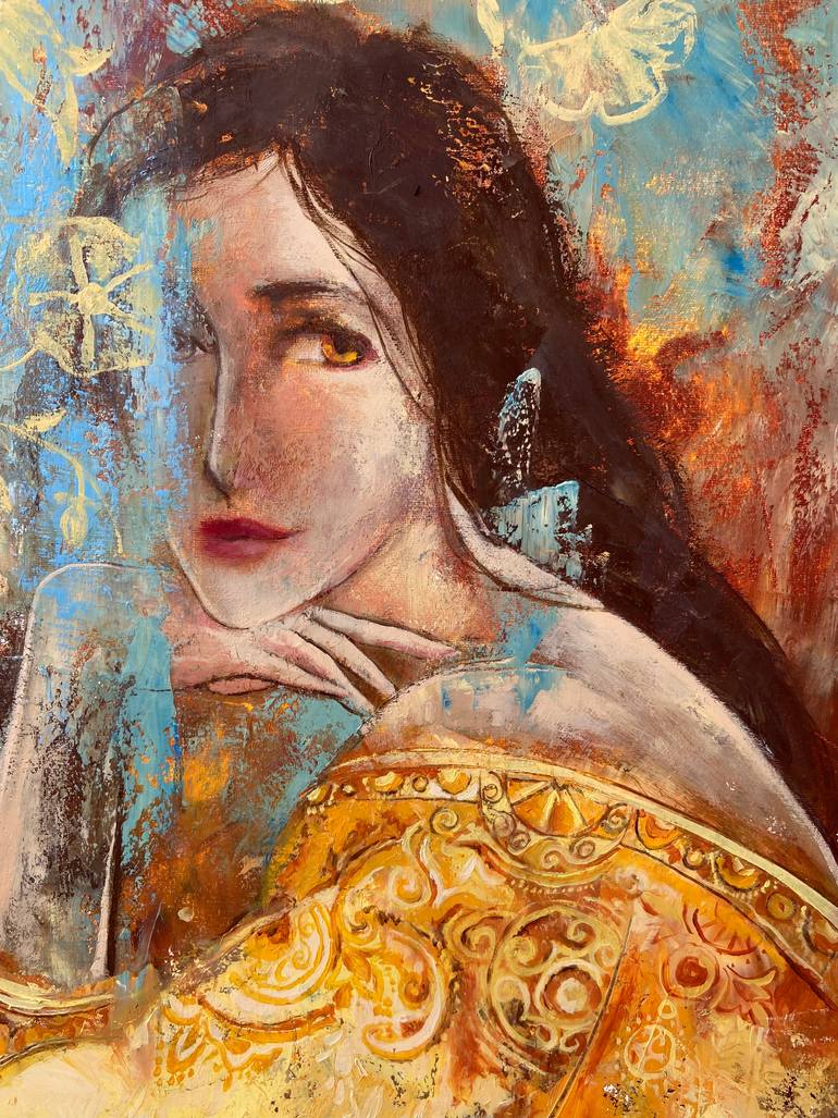 Original Folk Women Painting by Diana Hryshchenkova