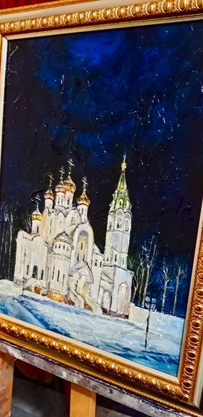 Original Impressionism Architecture Painting by ALINA OLENINA ART