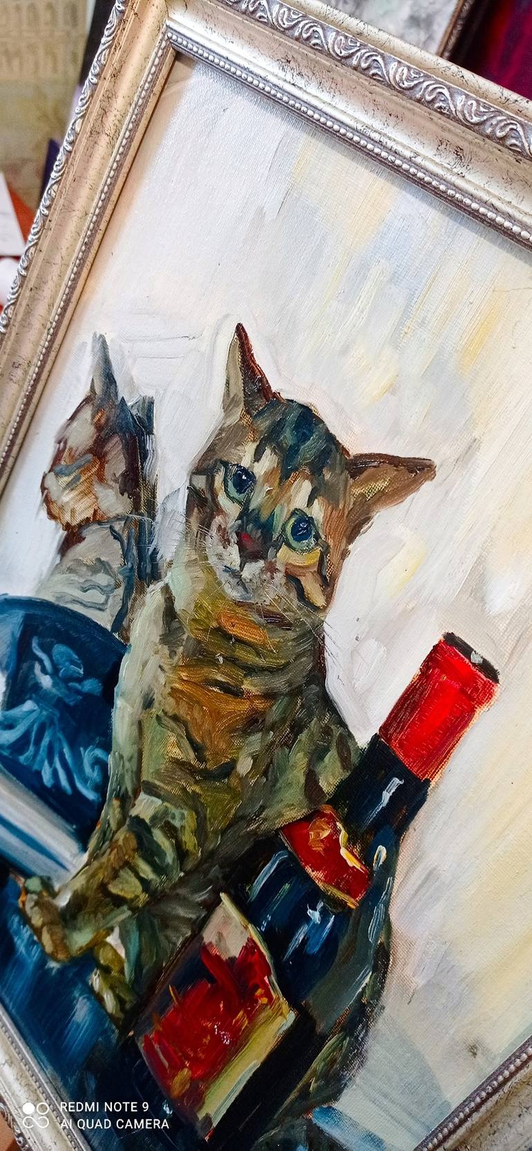 Original Realism Cats Painting by ALINA OLENINA ART