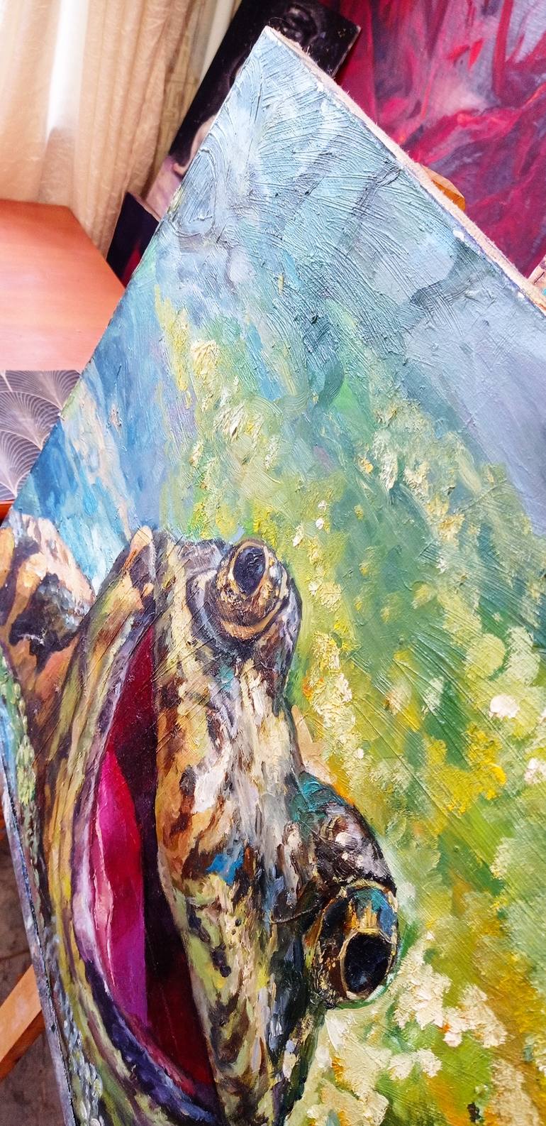 Original Impressionism Animal Painting by ALINA OLENINA ART