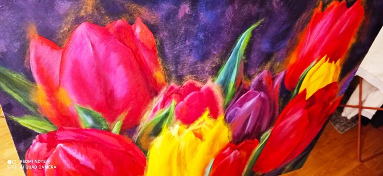 Original Impressionism Floral Painting by ALINA OLENINA ART