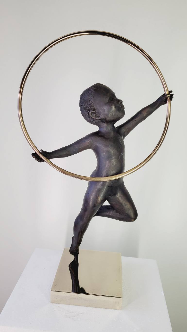 Original Art Deco Children Sculpture by Patrick Beverloo