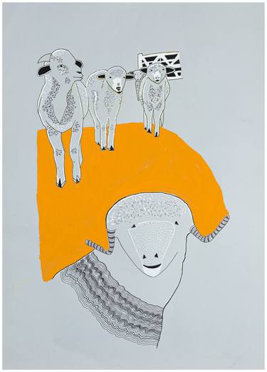 Original Illustration Animal Drawings by Diana de Molinari