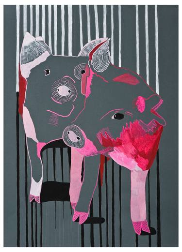 Original Pop Art Animal Paintings by Diana de Molinari