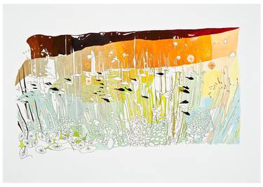 Print of Abstract Water Paintings by Diana de Molinari