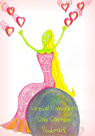 Virtual Valentine's Dating Cartoon ; The Cyber Mermaid Cartoon Blog thumb