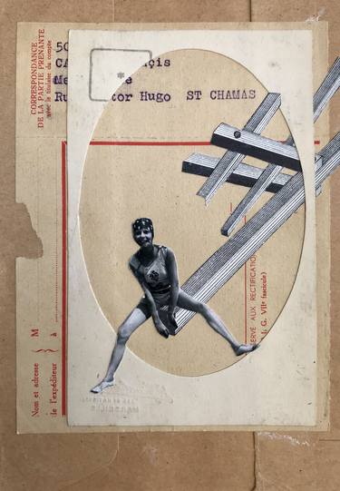 Print of Dada Time Collage by Babette Delavega
