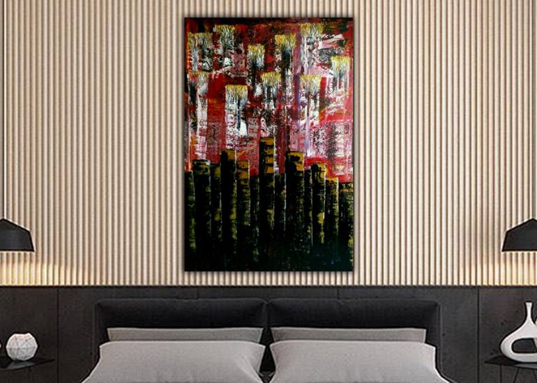 Original Art Deco Abstract Painting by Robert Martin Abstracts