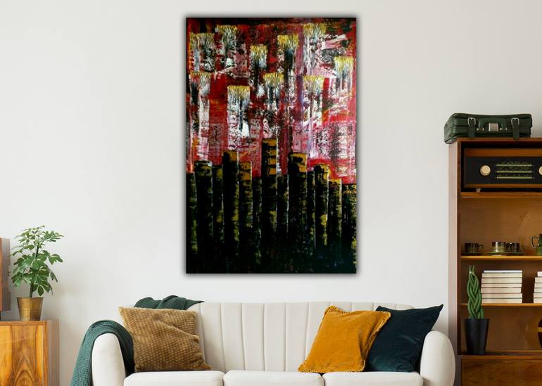 Original Art Deco Abstract Painting by Robert Martin Abstracts